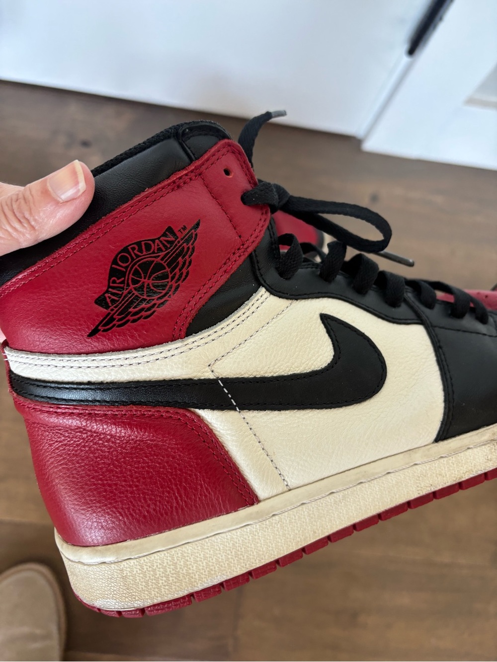 Nike Air Jordan 1 High- Black/White/Red, 11